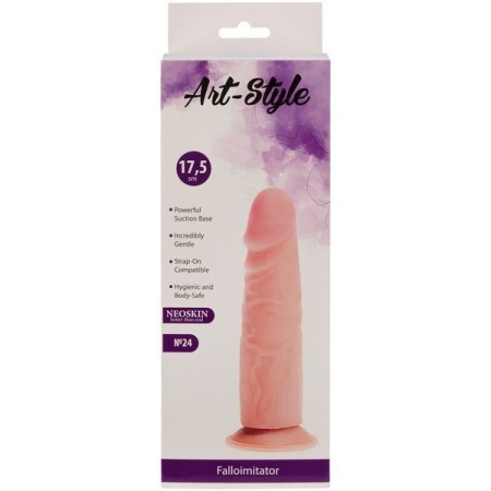 Реалистичный фаллоимитатор на присоске Art-Style №24